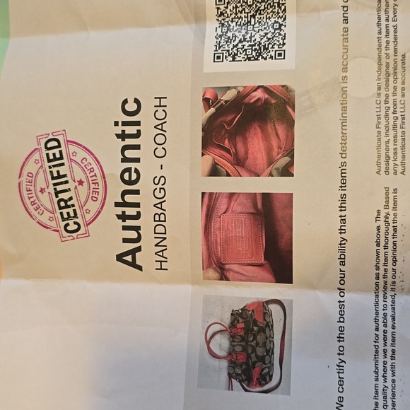 Coach Coral Tote 14L X 10 H X 8W measurements. - Picture 15 of 15